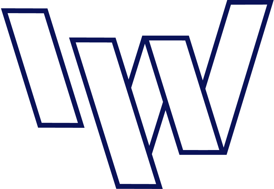 White IW logo displayed on section background