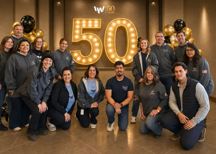 IW team photo for 50th year in business.