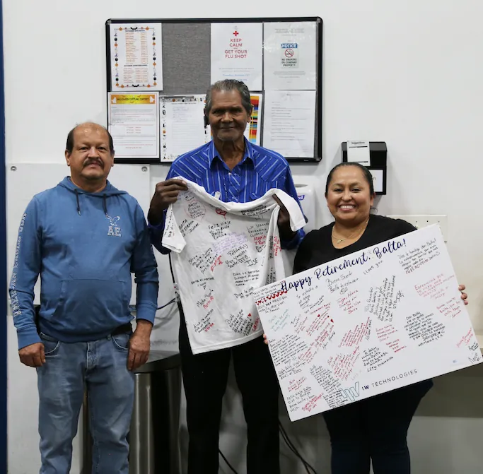 IW celebrating Balta's retirement