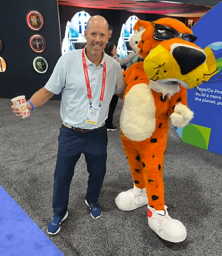 Mike Thornton with Chester Cheetah